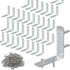 40 Pack 2 Inch 90 Litoexpe L Bracket Corner Braces with Screws, Degree Steel Joist Right Angle Brackets for Wood