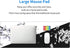 Black White Cherry Blossom Mouse Pad - Japanese Sakura Extended Desk Mat 80X30 cm for Gaming Laptop Desktop