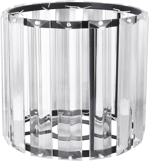 4.92 Inch Luxshiny Crystal Ceiling Light Cover Iron Art Lampshade Shade Unique Light Cover for Wall Lamp Pendant