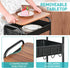 TOOLF 3-Tier Rolling Cart, Metal Utility Cart with Top, Storage Craft Cart with Wheels, Trolley Organizer Serving Cart