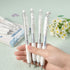 BAYTORY 8 Pcs Fine Point Erasable Gel Pens, 0.5mm Retractable Black and Blue Ink for Marking, Planner, Crossword Puzzles