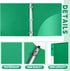 Henoyso 16 Pcs 1/2 Inch Green 3 Ring Plastic Binder, Flexible Binders for School Office