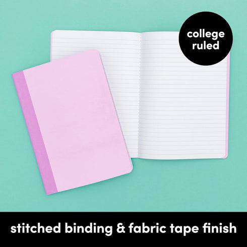 PAPERAGE Small Composition Notebook Journals, 32-Pack, 60 Pages, 4 Color Covers, 5.75 in x 8 in