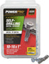 Power Pro Premium Self-Drilling Metal Screws, Zinc Plated Steel, Box of 105 Screws, #10 x 1 inch