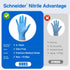 Schneider Nitrile Exam Gloves, Medical Grade Blue Disposable Gloves Latex Free, Rubber Glove for Cleaning, Cooking