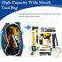 Wide Mouth Tool Bag, Heavy Duty Tote Bag for Men, High Capacity Organizer for Electricians Mechanics Carpenters (12