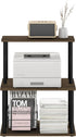 Furinno Turn-N-Tube 3-Tier Toolless Multipurpose Printer Stand, Display Storage Shelf, Columbia Walnut/Black