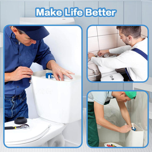 Toilet Chain Replacement Kit: 3Pcs 9.5 Stainless Steel Toilet Flapper Handle Chain with Hook Ring, Silver