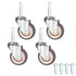 Stem Caster Wheels with 5/16" x 1-1/2" Stem Sockets, TPR Replacement Swivel Casters for Carts and Furniture