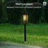 2 Packs 3000K Philips Solar Pathway Lights Outdoor, Glass Metal Led Garden Landscape Lightings, Warm White, Waterproof
