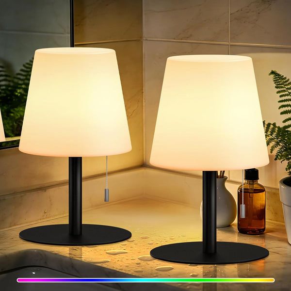 uuffoo Shower Lamp Waterproof 8 Colors, Shower Light Rechargeable Cordless Battery Operated,