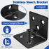 30PCS 180PCS Black L Brackets for Shelves with Screws, Goihgioh Stainless Steel Corner Braces for Wood Metal Small L