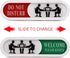 Do Not Disturb Welcome Please Knock Sign, Privacy Sign for Home Office, Slider Door Sign (Tells Room Vacant or Occupied)