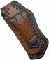 5'' Leather Folding Pocket Knife Sheath for Buck 110, Dark Brown Knife Holster