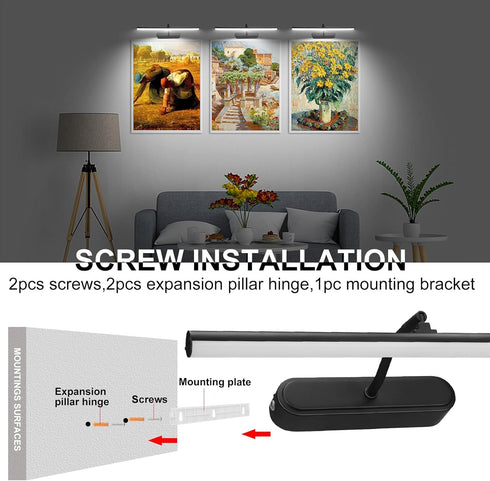 RAIFOOLLY Light,3AA Dimmable Picture Battery Wall Lights,Wireless Art Lights for Paintings,Remote Control Accent Light
