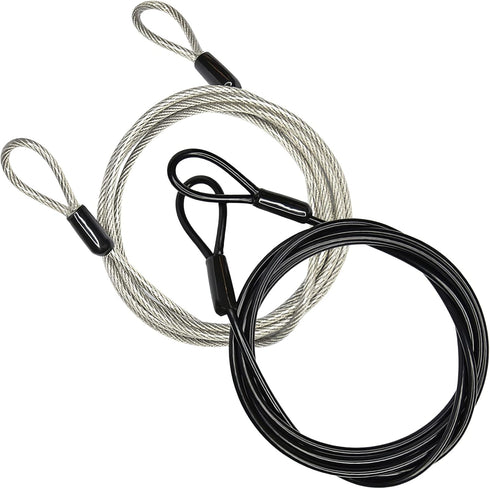 GOMRQING 100CM/3.3ft 3mm Outdoor Travel Security Cable Lock,Braided Steel Coated Safety Cable Luggage
