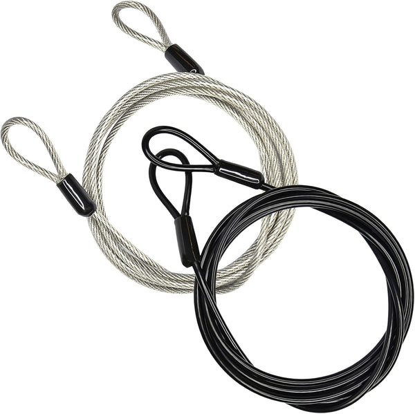 GOMRQING 100CM/3.3ft 3mm Outdoor Travel Security Cable Lock,Braided Steel Coated Safety Cable Luggage