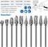 10 Pcs Carbide Burr Set 1/8" Shank Compatible with Dremel Milwaukee Bits Rotary Tools Attachment Kit for Metal, Wood,