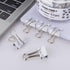 Small Binder Clips, 3/4 Inch (19mm), 50 Pack Mini Binder Clips (White)