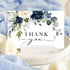 50 Pack 4 6 Inch JarThenaAMCS Floral Thank You Cards Bulk Blue Flower Greeting Cards with Envelopes Stickers Boxed