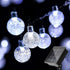 20 LED Crystal Globe Solar String Light, Extra-Bright Outdoor Lights with 8 Modes, Waterproof Solar Powered for Garden
