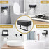 Beileqi 2 Pack Matte Black Toilet Paper Storage Holder with Shelf for Wet Wipes, Sanitary Tampon, Trash Bags, Bathroom
