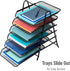 Mind Reader 6-Tier Paper Tray Desktop Organizer, Metal Mesh File Storage for Office, Black