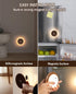 Motion Sensor Night Light Wood USB Rechargeable Stick-On Step Lights Magnetic Small Wall Lights for Hallway Bedroom