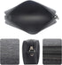 Enyuwlcm Stylish Simple Waterproof Pencil Bag, Small Square Fabric Pencil Case Black and Gray 2 Pack