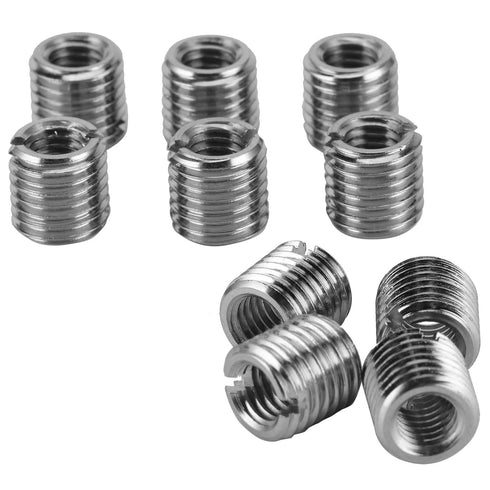 10pcs Self Tapping Thread Insert, Externally Threaded Insert Inner M8 X 1.25 Outer M12 X 1.5 Length