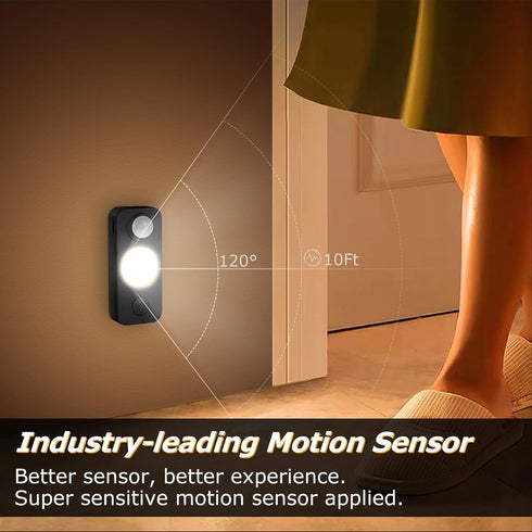 Closet, 6Pack, NIEGNOWOO LED Motion Sensor Puck Lights, Rechargeable Cabinet Lights, Stick on Wireless LED Night Light