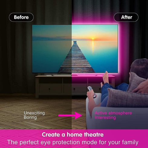 50ft Keepsmile Led Lights for Bedroom, Bluetooth Smart APP Control RGB Color Changing Led Strip Lights with Remote