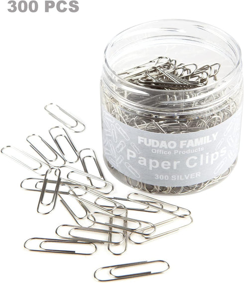 Small Paper Clips, 1.1 Inch, 300 pcs Silver Paperclips