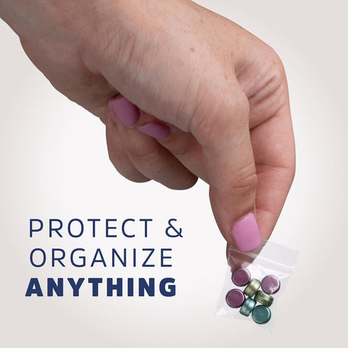 1000 Count - 1" x 1" Small Zip Bags, Mini Reclosable Tiny Zipper Baggies, Clear Plastic Resealable Storage Bags