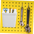 6pcs Pegboard Bins Organizer Kit for Garage and Workbench Storage Flexible Positioning Cup Holders for Tools Art