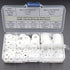 550PCS Nylon Flat Washer Assortment Kit for M2 M2.5 M3 M4 M5 M6 M8 M10 Screw/Bolt (White)