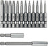 12 Pcs Torx Head Screwdriver Bit Set, 2 Sizes Magnetic Drill Bit Extension Holder, S2 Security Tamper Proof Kit