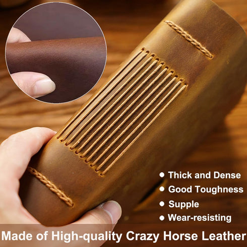 Acidea 7.5"x5.5" 200 Sheets(400Pages) Leather Vintage Journal, Hardcover Executive Notebooks, Blank Kraft Paper