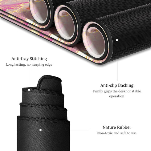 Desk Mat, Large Mouse Pad, 32" x 16" XXL Extended Gaming Mousepad, Cute Office Supplies and Accessories