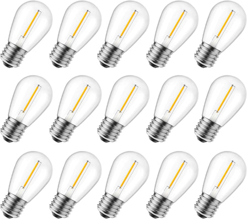 Brightown Shatterproof LED S14 Replacement Light Bulbs, E26 E27 Medium Screw Base, 11W Equivalent, 25-Pack