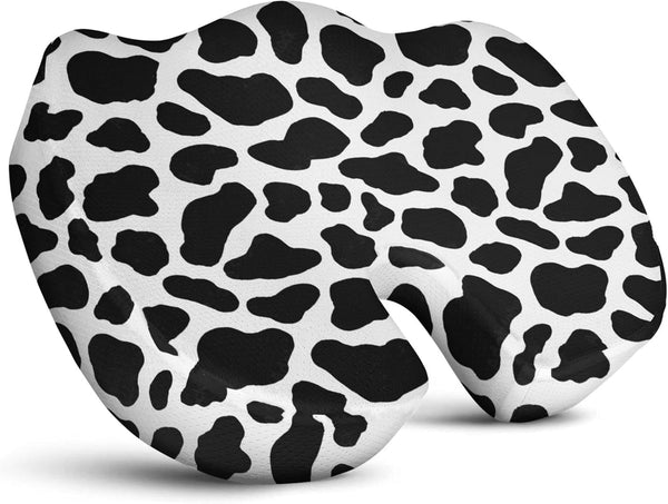 Nojuikm Cowprint Seat Cushion for Tailbone Pain Relief Office Computer Memory Foam Chair