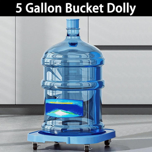 Generic 5 360-Degree Gallon Water Bottle Jug Caddy with Swivel Casters and Brake System, Bucket Wheels Rolling Stand
