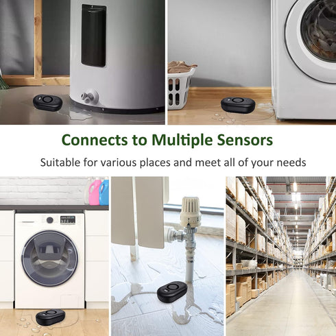 Water Leak Detector Sensor Alarm, Smart Flooding Monitor for Home, Adjustable Moisture Alert for Basement Detection