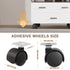 8 PCS 1" Free Punching Pastable Plate Caster with Stickers and Screws, Self Adhesive Swivel Wheels
