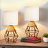 Hamilyeah Table Lamps Set of 2 with On/Off Switch, Farmhouse Woven Bedside