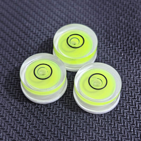 5Pcs Small Circular Bubble Levels with Double Sided Adhesive Bottom, Mini Stick-on Bubble Spirit Level Measuring Tools