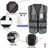 A-SAFETY Grey Security Vest with Zipper Pockets
