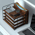 LUCYCAZ File Organizer for Desk, 4 Tier Wood Desk Organizer for Hanging File Folders, Desktop File Organizer for Office