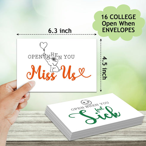 Open When Envelopes (Set of 16) - Going Away to College, University Gifts, Leaving Home, Daughter Son Friend Gift College gift, Color Design Open When Envelopes -01 by Zodvery