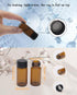 JIUWU 5ml Liquid Sample Glass Bottles Vials Screwcap Brown Lab Collection Container, Pack of 10
